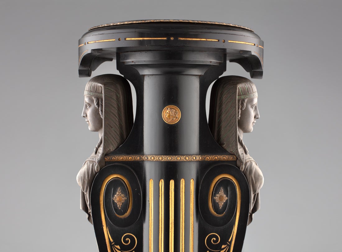 Egyptian Revival pedestal  1870s