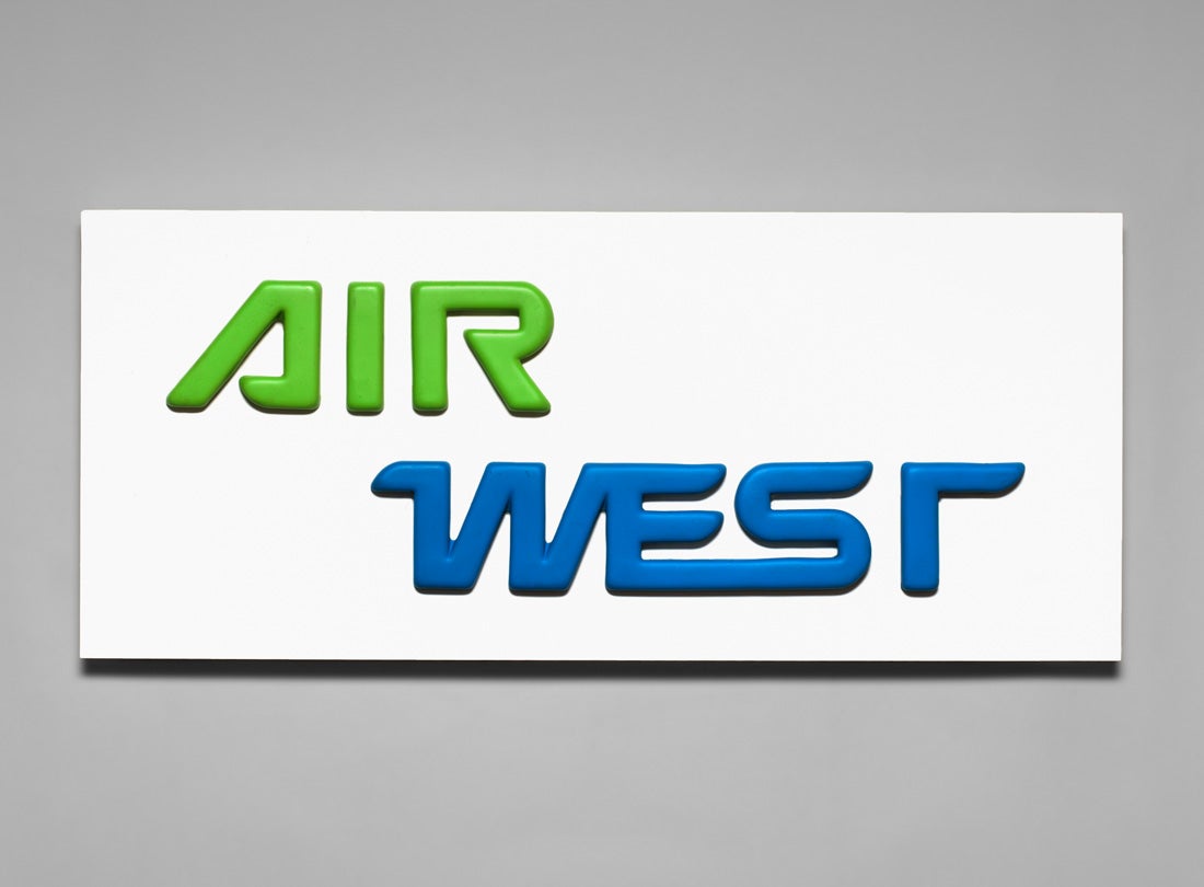 Air West wall sign  c. 1970