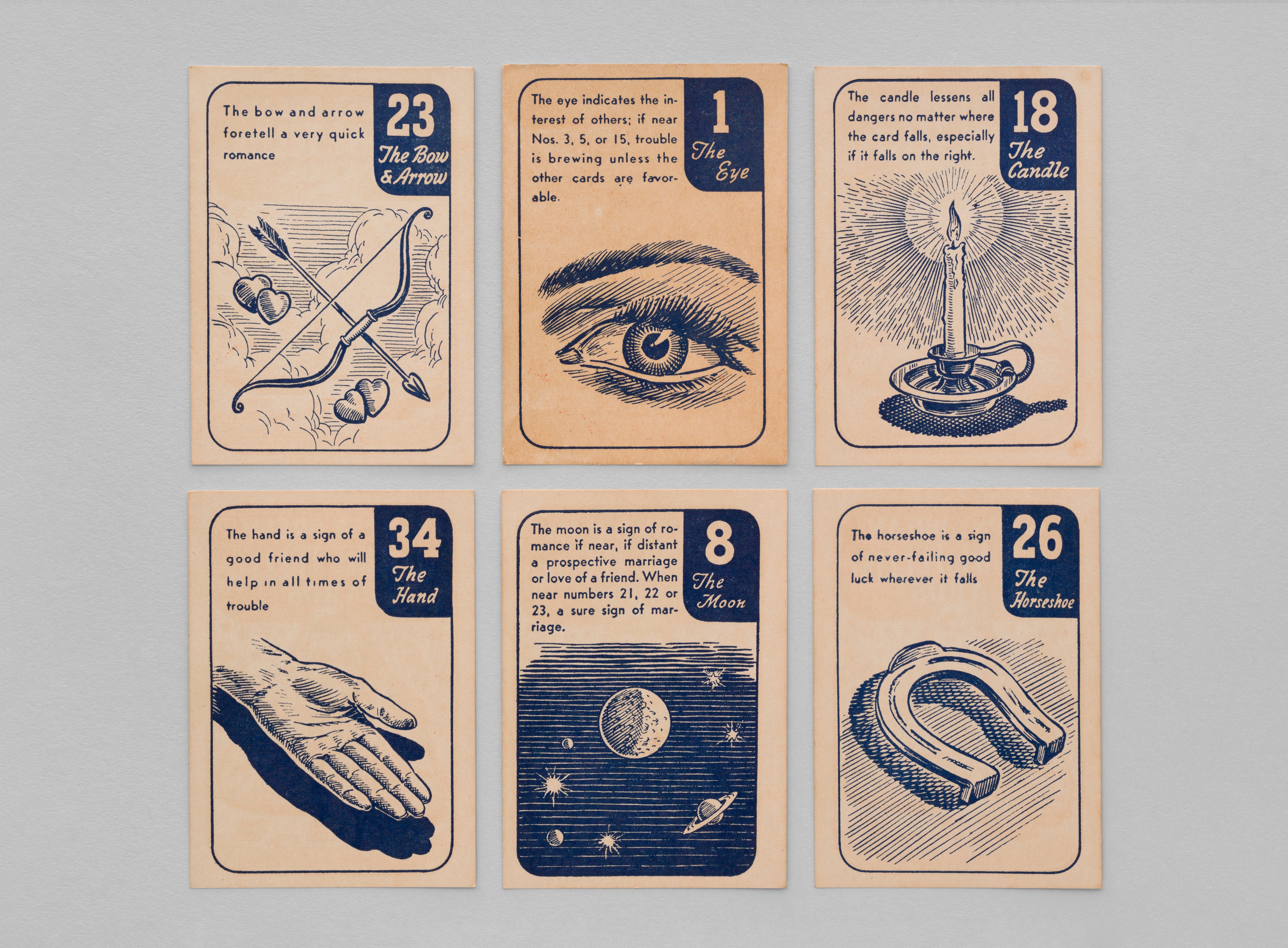 Fortune-telling cards  c. 1930s