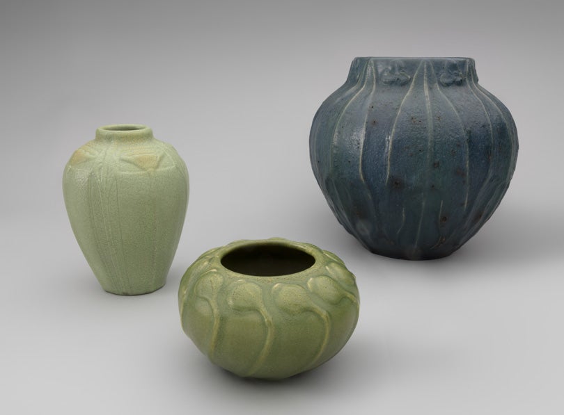 Vase with poppy motif  1905, Poppy pods vase  c. 1906, Vase  1906