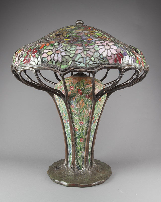 Zinnia table lamp  c. 1910