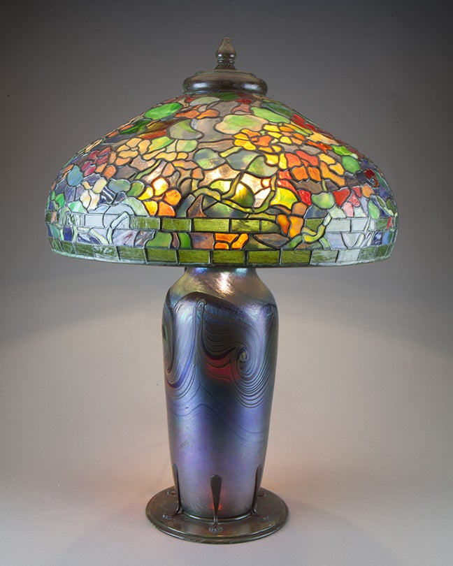 Nasturtium table lamp  c. 1906