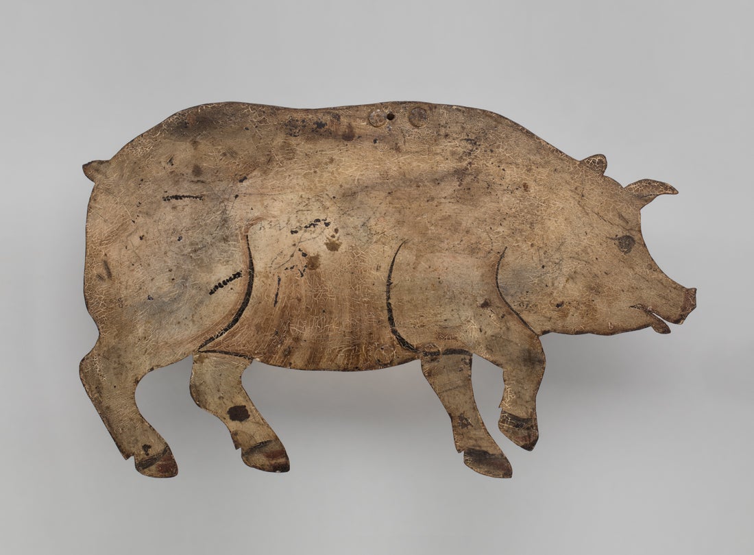 Pig weathervane  c. late 1800s–early 1900s