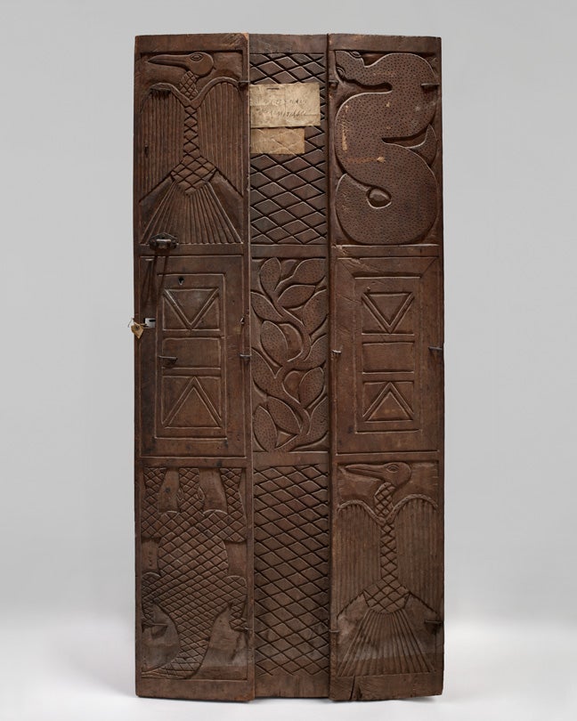 Door  early 1900s possibly Nigeria carved wood