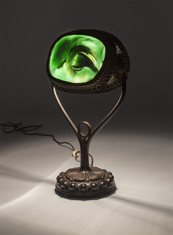 Turtleback desk lamp  c. 1905