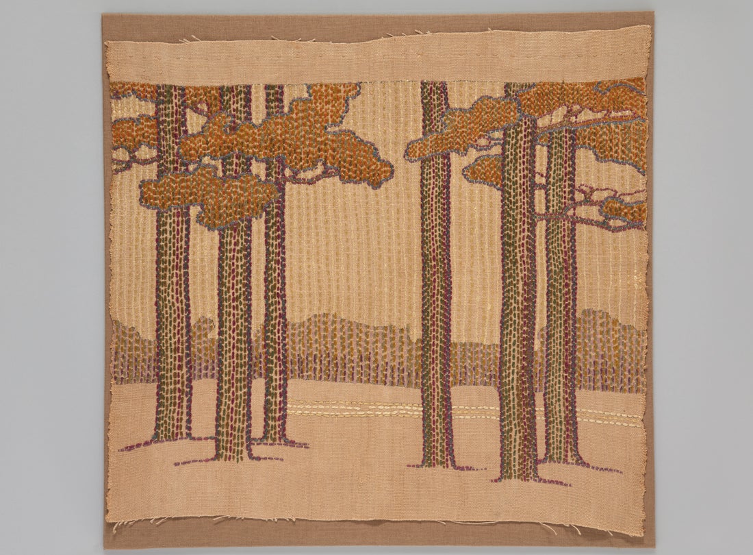 Tree embroidery textile  1903–10