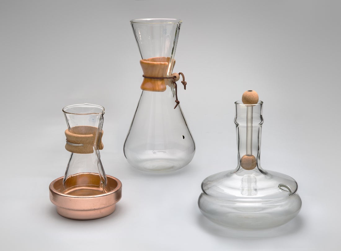 3-Quart Coffeemaker, Pint Coffeemaker and Flash Waterbath  1949; Gas Kettle  1950