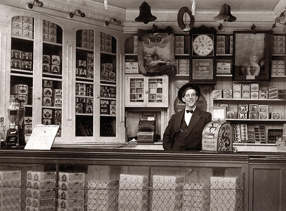 Cigar store, Oakland, California  1908