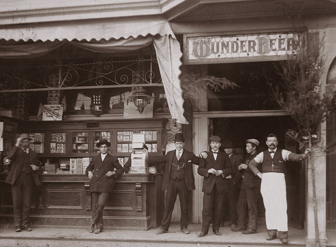 Cigar store and saloon facade, San Francisco, California  1910