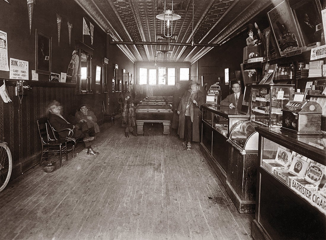 Billiard hall interior  1913