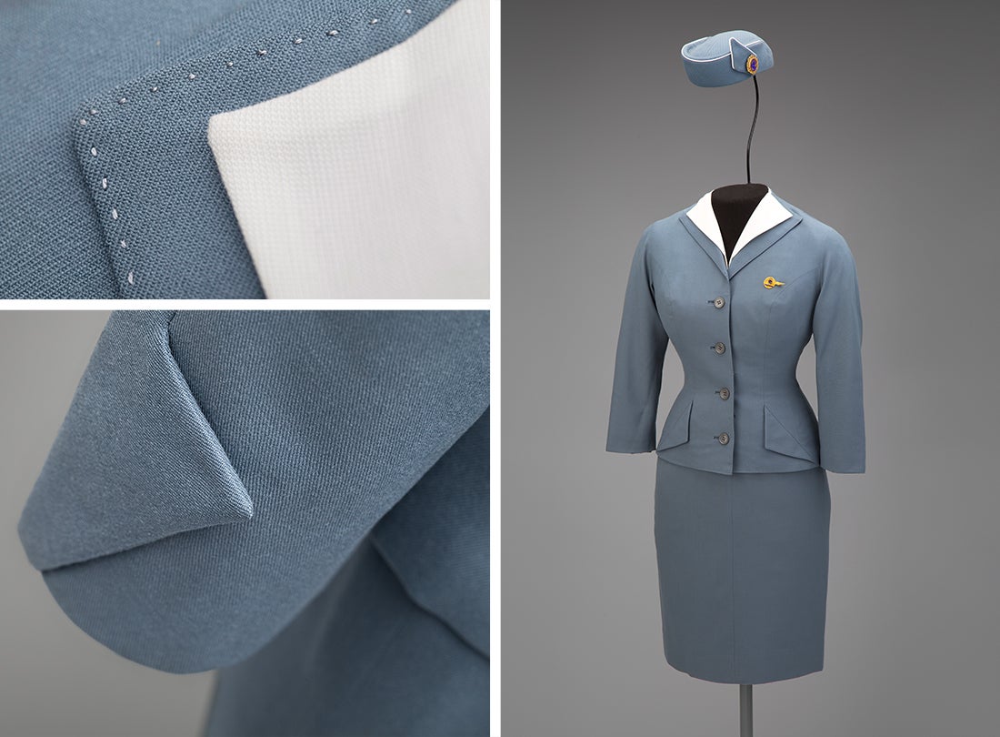 Pan American World Airways stewardess uniform by Don Loper  1959