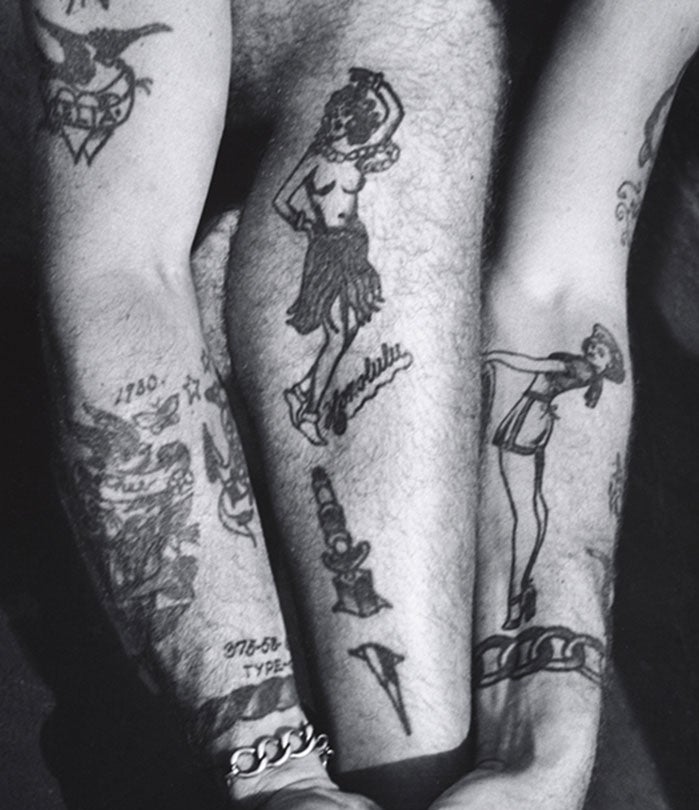 “Honolulu Leg” and Arms Tattoos  1945
