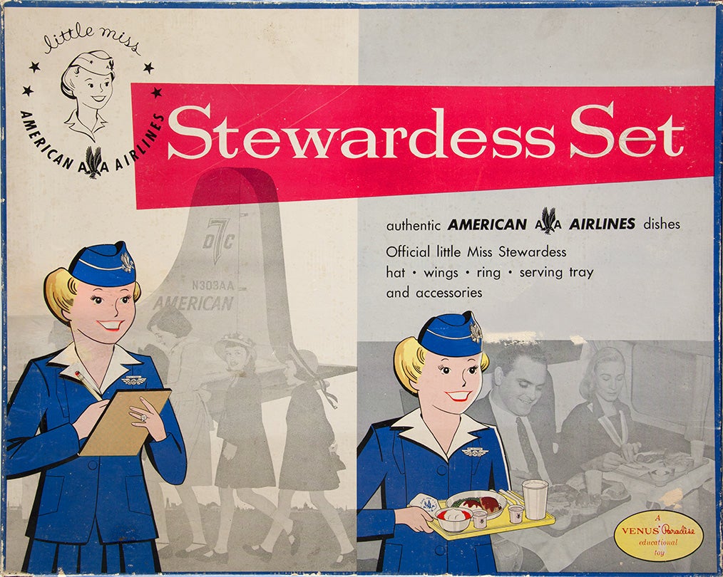 American Airlines Little Miss Stewardess Set box 1950s