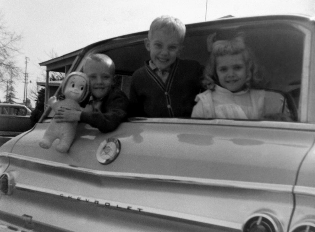 John (holding Casper), Jim, and Johanna Lasseter 