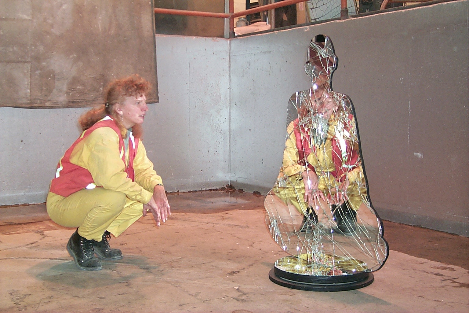 Reddy Lieb with The Meditator in Recology San Francisco studio  2000. Courtesy of the artist