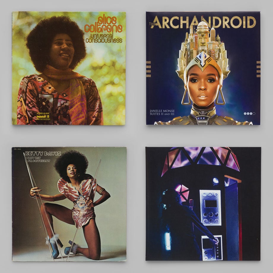 Universal Consciousness | Alice Coltrane  1971 The ArchAndroid | Janelle Monàe  2010 They Say I’m Different | Betty Davis  1974 Circuit City | Moor Mother  2020