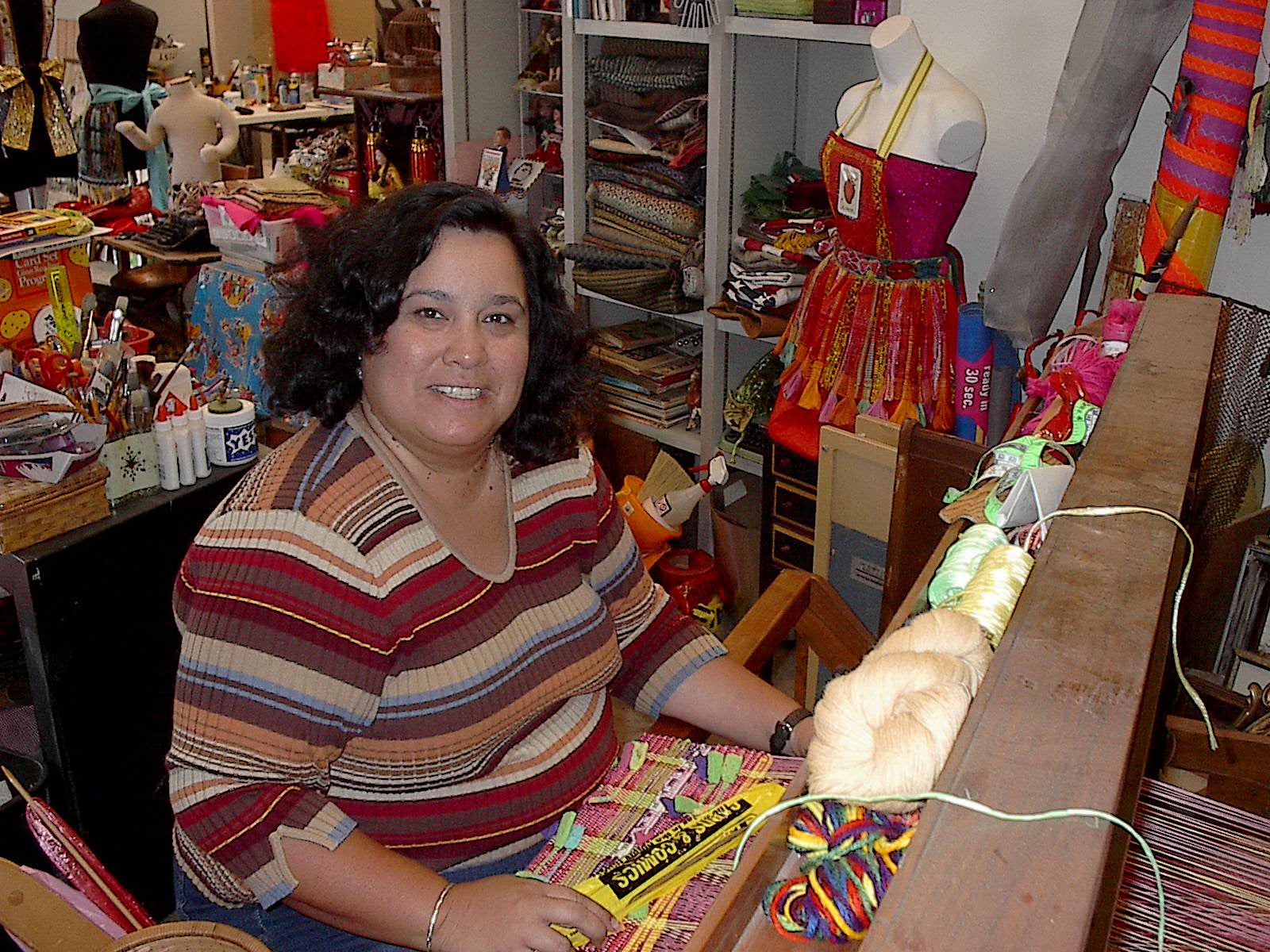 Sandy Drobny at work in studio at Recology San Francisco  2004 Courtesy of the artist
