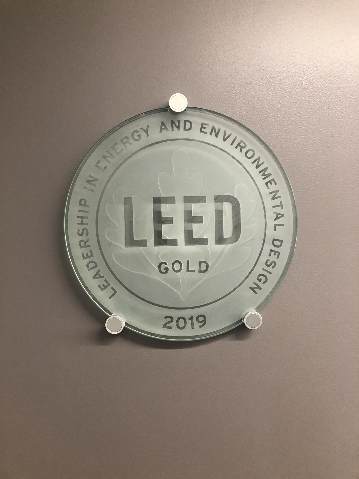 SFOM LEED Plaque