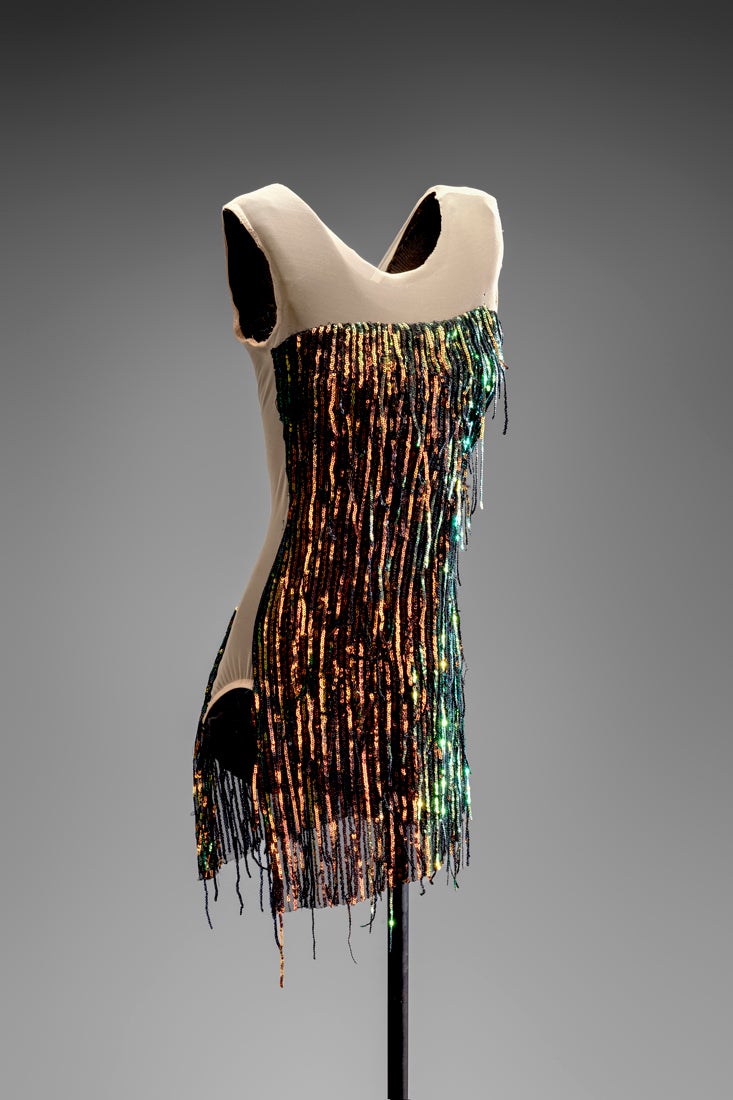 The Promised Land fringe dress with attached leotard  2022