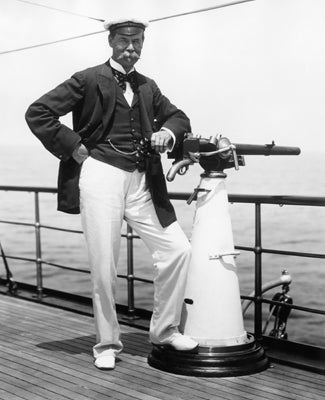 Sir Thomas Lipton aboard his yacht Erin  1899