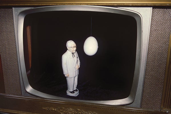 Colonel Sanders Contemplating the Egg  1978 Mickey McGowan (b. 1946) Mill Valley, California Courtesy of Mickey McGowan, Unknown Museum Archives R2023.0301.001.022