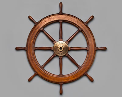 Ship’s wheel from America’s Cup defender Reliance  1903