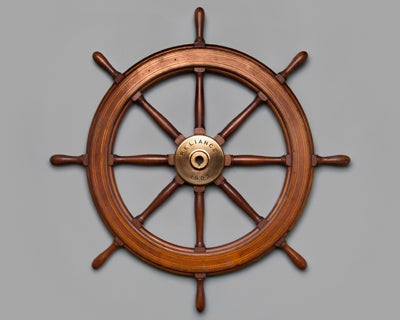 Ship’s wheel from America’s Cup defender Reliance  1903