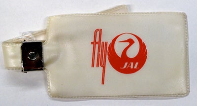 JAL (Japan Air Lines) luggage identification tag  1960s
