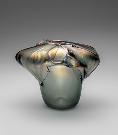 Weed vase  c. 1970 James Wayne (b. 1940) blown glass Collection of Forrest L. Merrill L2019.1501.060