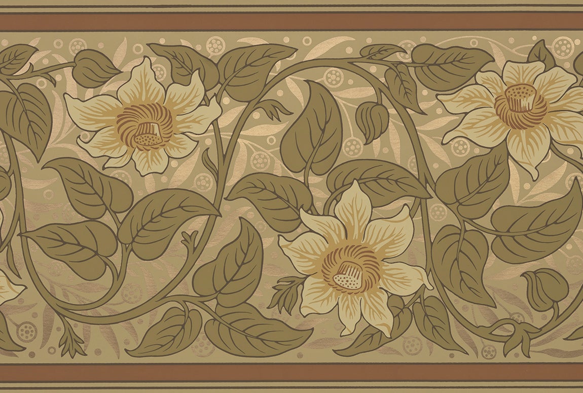 B. J. Talbert clematis frieze  2021 Bradbury & Bradbury Art Wallpapers