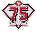 the San Francisco 49ers 75th anniversary logo