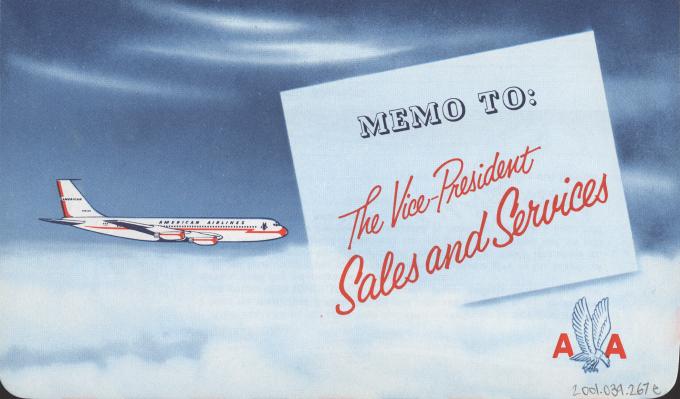flight information packet: American Airlines, Boeing 707 Astrojet