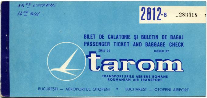 Tarom Romanian Air Transport Check In www.sfomuseum.org