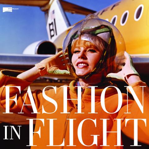 Exhibition Graphic Braniff International Airways hostess in uniform by Emilio Pucci