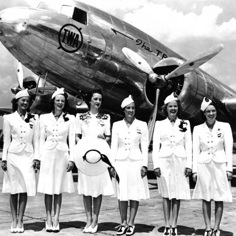 Transcontinental & Western Air hostesses 
