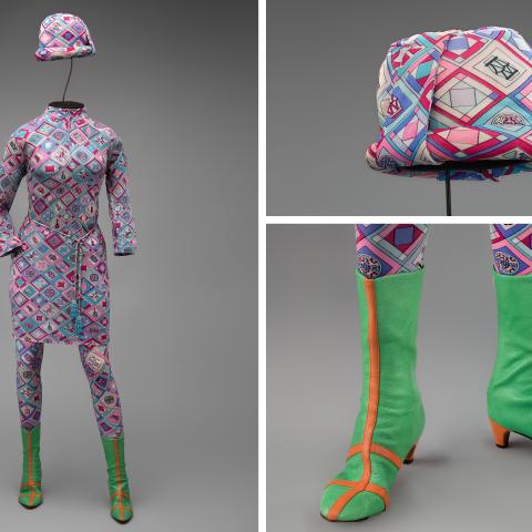 Braniff International Airways hostess uniform by Emilio Pucci