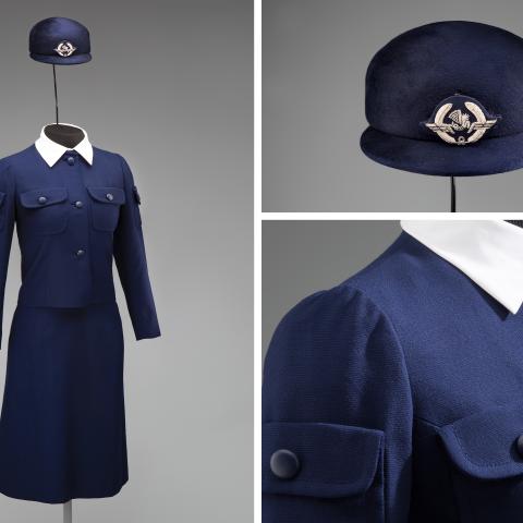 Air France stewardess uniform by Cristóbal Balenciaga