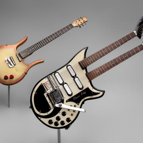 Danelectro Guitarlin; Howard Custom double-neck guitar