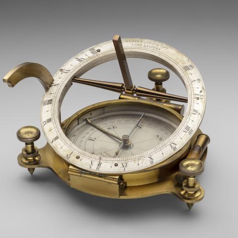 Equinoctial inclining sundial  c. 1865