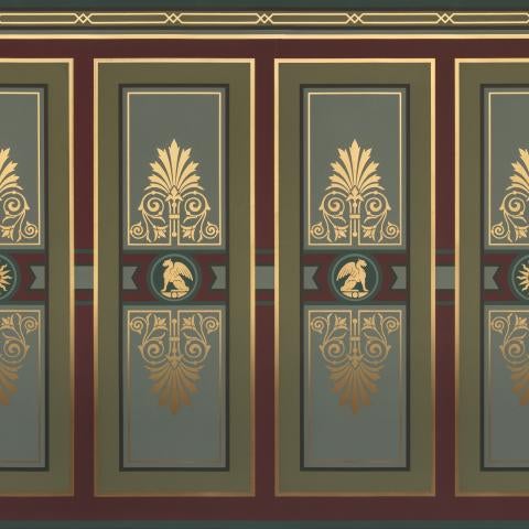 Neo-Classical Renaissance dado Bradbury & Bradbury Art Wallpapers