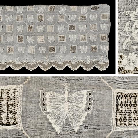 María Clara sleeve with moth motifs  mid-19th century
