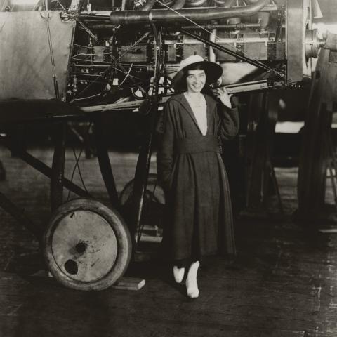 Katherine Stinson at the Curtiss Plant,  Buffalo, New York  1917