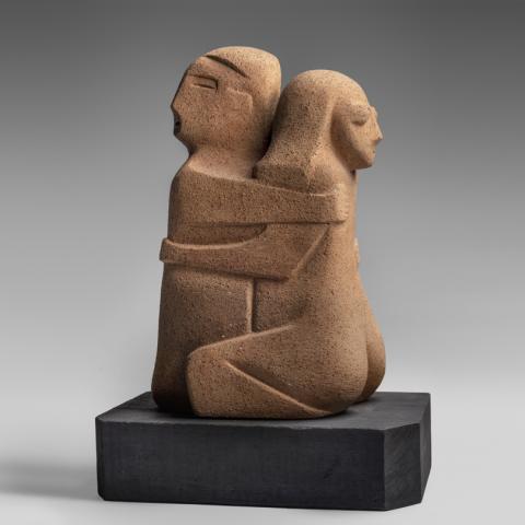 Two embracing figures  1949; Mary Fuller McChesney (1922–2022)