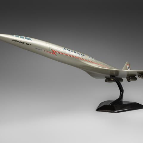 American Airlines Boeing 2707 SST model aircraft  c. 1970 