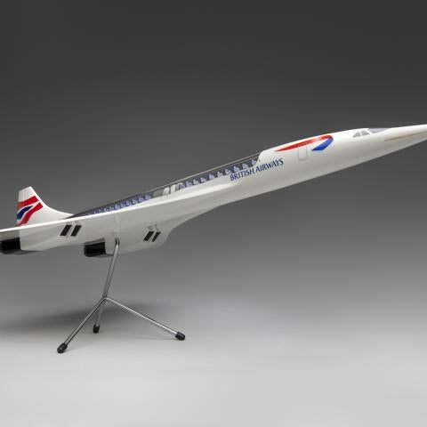 British Airways Concorde SST cutaway model aircraft 1970s