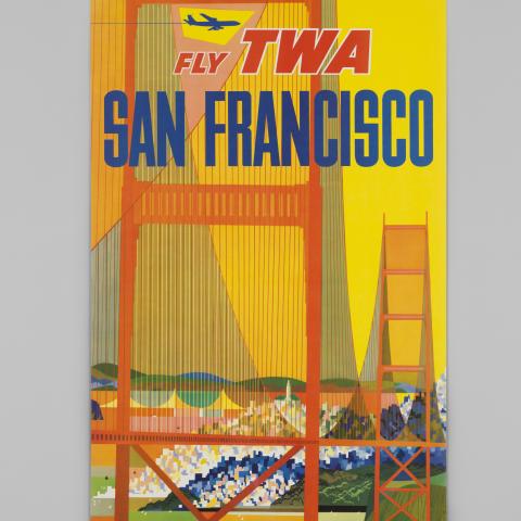 TWA (Trans World Airlines) San Francisco travel poster  c. 1959