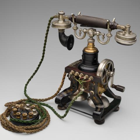 Model 375 (Skeleton/Eiffel Tower) telephone  1890s 