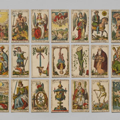Cards from Soprafino Dellarocca tarot  1883