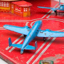City Airport play set with Lockheed L-10 Electras  c. late 1930s