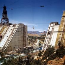 Shasta Dam under construction, Shasta Lake, California  1942 